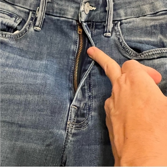 Mother High Rise Stretch Denim Jeans 24 ankle - Picture 11 of 16